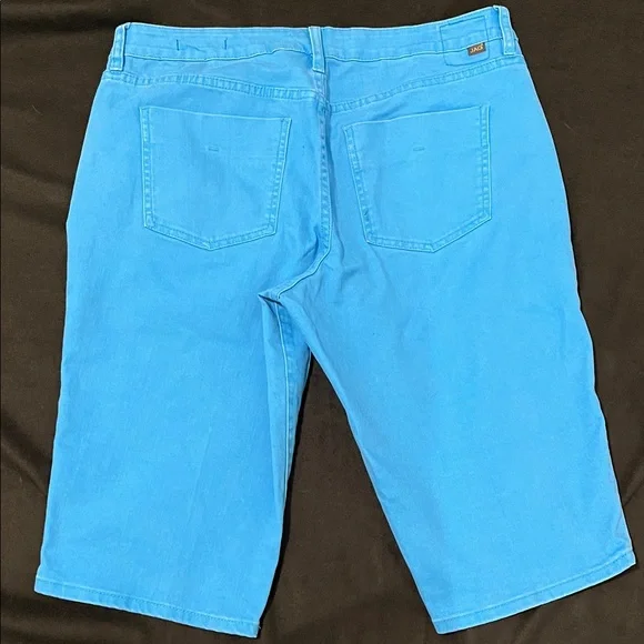 Jag Jeans Vibrant Blue Slim Fit Long Bermuda Short Capri style Size 16 - Picture 6 of 8